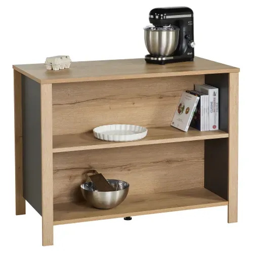 Ilot central EDEN chêne beton