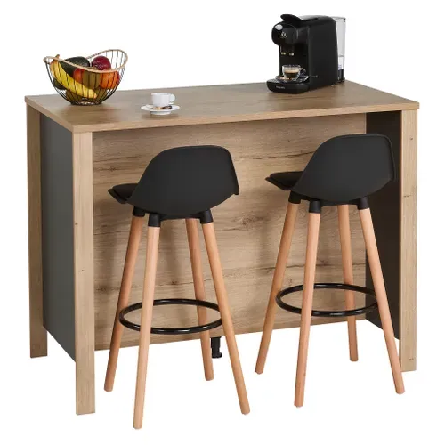 Ilot central EDEN chêne beton