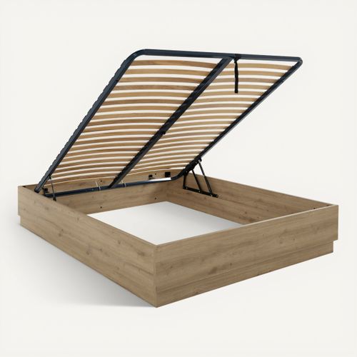 Lit coffre 140x190 cm RIVOLI 1H3FA14