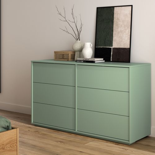 Commode 6 tiroirs RIVOLI vert