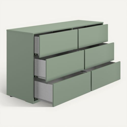 Commode 6 tiroirs RIVOLI vert
