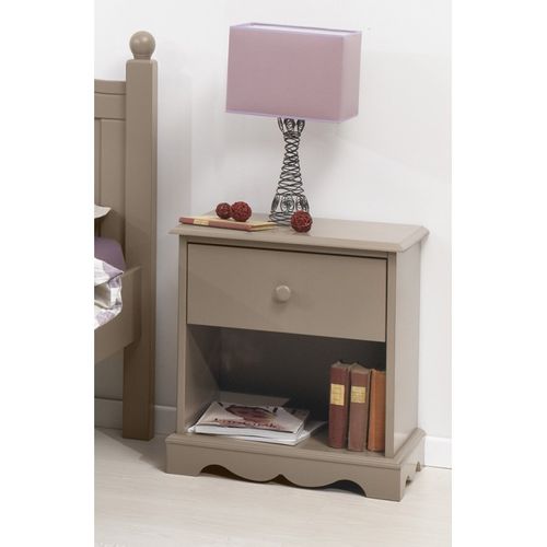 Chevet Taupe 1 Tiroir 1niche Charme