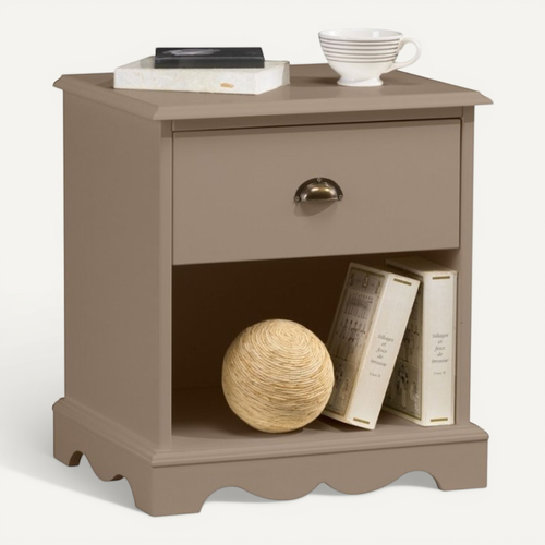 Chevet Taupe 1 Tiroir 1niche Charme