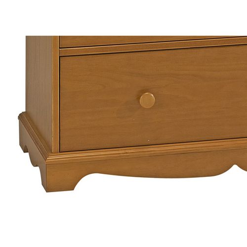 Commode Pin Miel De Style Anglais 5 Tiroirs L 96.2 H 97.4 P 42.5 Cm