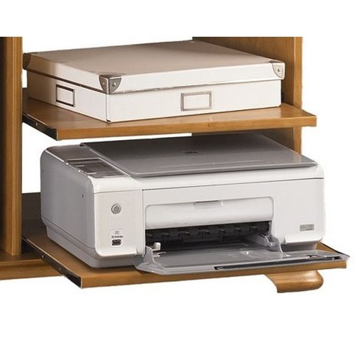 Desserte Informatique Pin Miel 5 Niches L 88 H 85.5 P 55 Cm