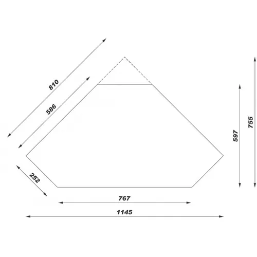 Meuble TV D'angle Chêne 2 Portes