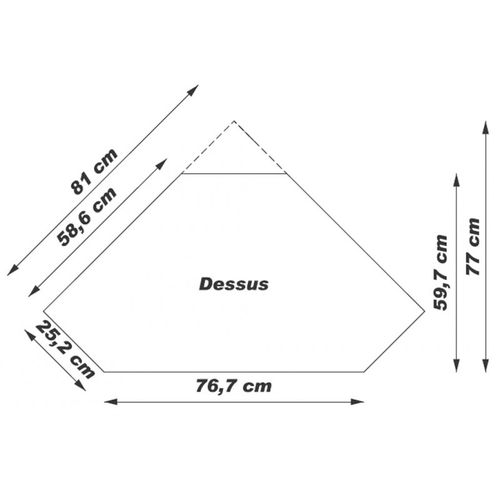Meuble TV D'angle 2 Portes Merisier