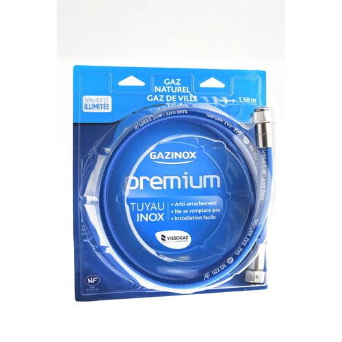 Tuyau de Gaz Naturel GAZINOX Premium GN 1,5m vue de face