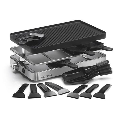 Appareil à Raclette 8 Personnes 1200w + Grill + Crêpe Rac.indus-8