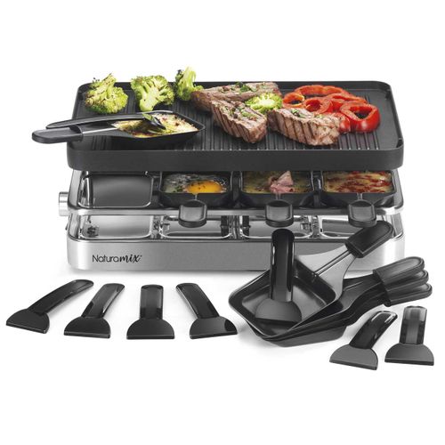 Appareil à Raclette 8 Personnes 1200w + Grill + Crêpe Rac.indus-8