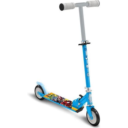 Trottinette Pliable Avengers Avec Frein Bleu Et Jaune