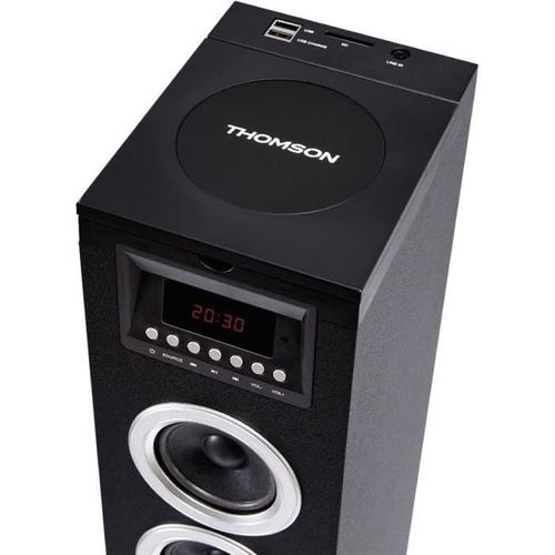 Tour Haut-parleurs Multimédia Ds120cd Lecteur Cd 60w Bluetooth USB Radio Fm Affichage LED Noire