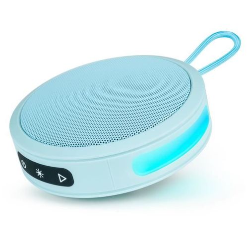 Bigben Party - Enceinte Bluetooth Ronde Avec Dragonne Et Effets Lumineux - 15w - Bleu Pastel