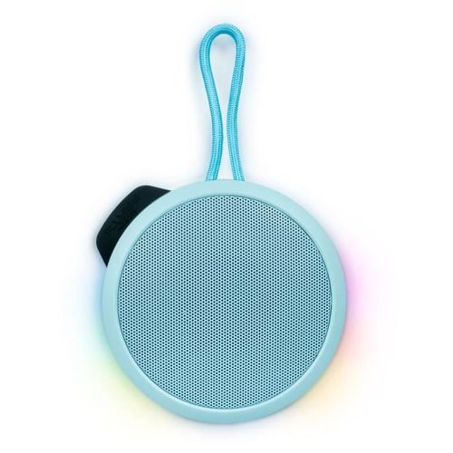 Bigben Party - Enceinte Bluetooth Ronde Avec Dragonne Et Effets Lumineux - 15w - Bleu Pastel