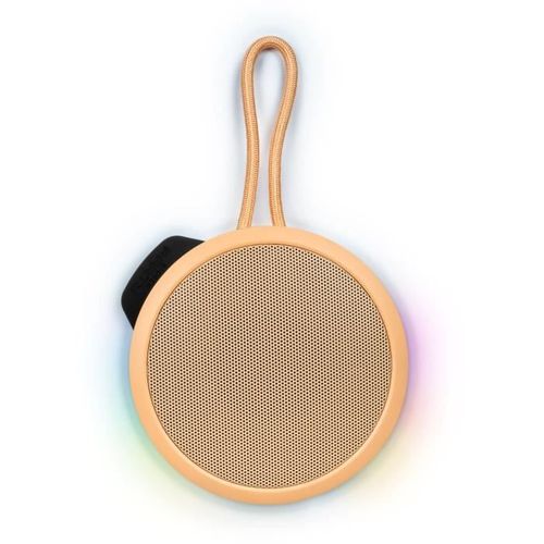 Bigben Party - Enceinte Bluetooth Ronde Avec Dragonne Et Effets Lumineux - 15w - Orange Pastel