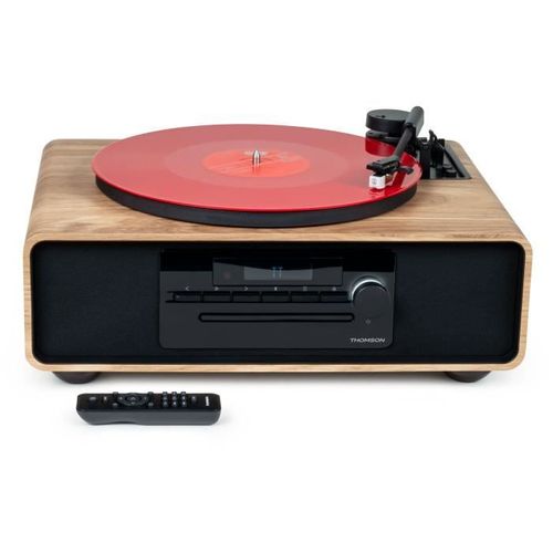 Micro-chaîne Bluetooth Avec Platine - Radio Fm/cd/mp3/usb, 60w, Tourne-disques, Égaliseur, 230v