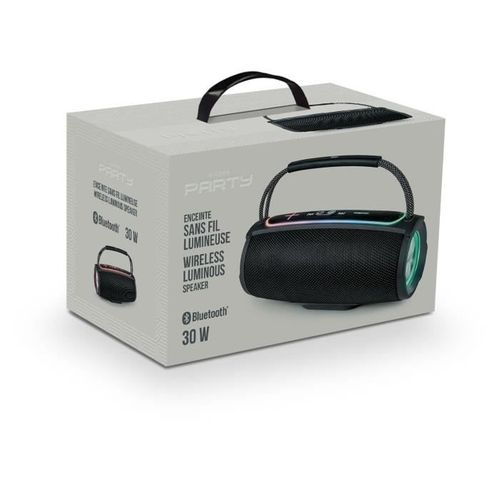 Enceinte Sans Fil Lumineuse - Mainstream 3 - Bluetooth 5.3, 30w, Tws, USB, Micro-sd, Batterie USB-c