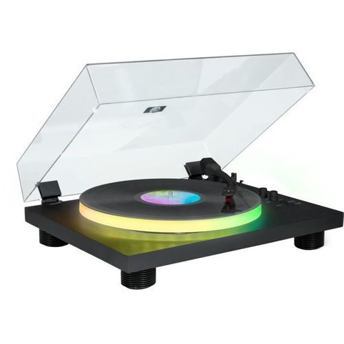 Tourne-disques - Plateau Lumineux - Entraînement Par Courroie - Bluetooth - Effets Lumineux