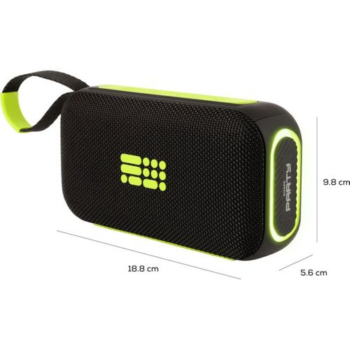 Party 30w Enceinte Bluetooth Portable Avec LED — 2400 Mah, Noir/jaune