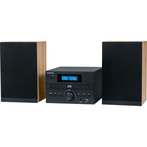 Micro Chaîne - Bluetooth - Radio - Cd - Mp3 - USB - Dab - Bois Et Noir