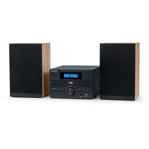 Micro Chaîne - Bluetooth - Radio - Cd - Mp3 - USB - Dab - Bois Et Noir