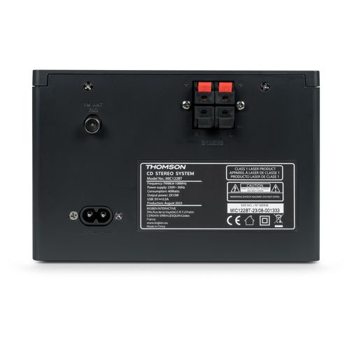 Micro Chaîne - Bluetooth - Radio - Cd - Mp3 - USB - Dab - Bois Et Noir