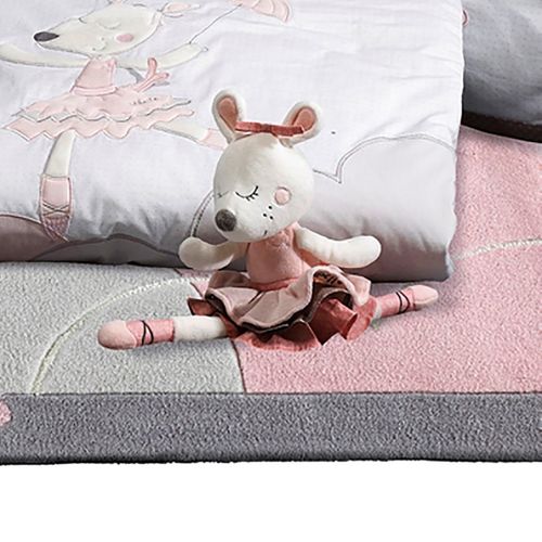 Doudou Petite Souris Danseuse étoile En Velours Rose