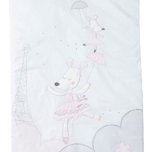 Édredon Bébé Coton 120x60 Cm - Garnissage Polyester - TOG 3.0 - Certifié Oeko-Tex - Bleu Baleine - 9