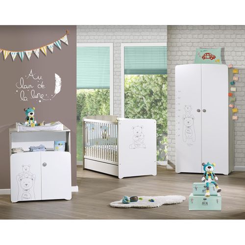 Teddy - Armoire Chambre Bébé 2 Portes