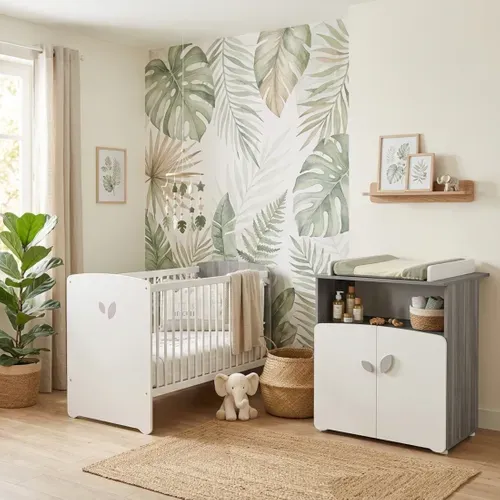 New Leaf - Commode À Langer 2 Portes + 1 Grande Niche