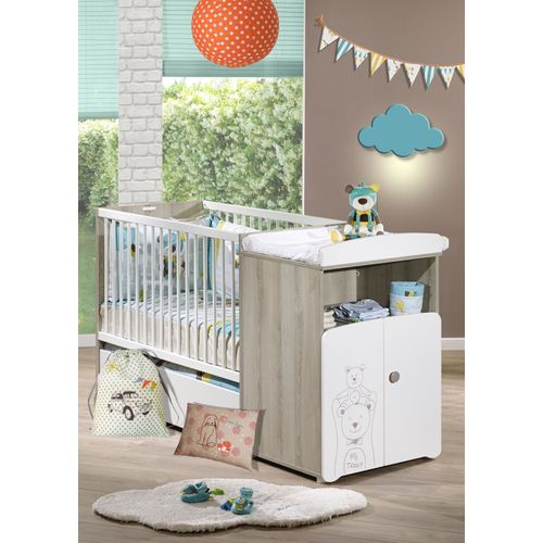 Teddy - Lit Bébé Combiné Évolutif  60x120 En 90x190