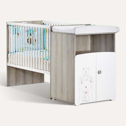 Teddy - Lit Bébé Combiné Évolutif  60x120 En 90x190