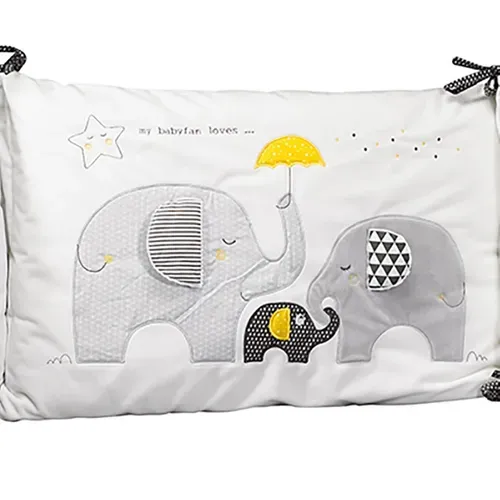 Tour De Lit Bébé Déhoussable En Coton Blanc