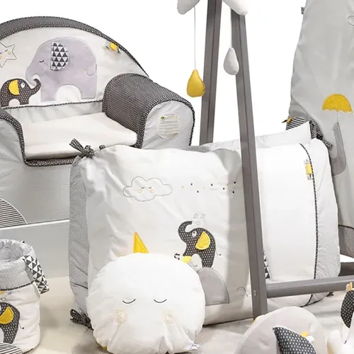 Tour De Lit Bébé Déhoussable En Coton Blanc
