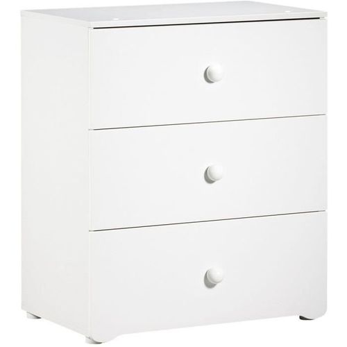 Chambre Bébé Duo Basic Boule: Lit 120x60, Commode à Langer - Babyprice - Blanc