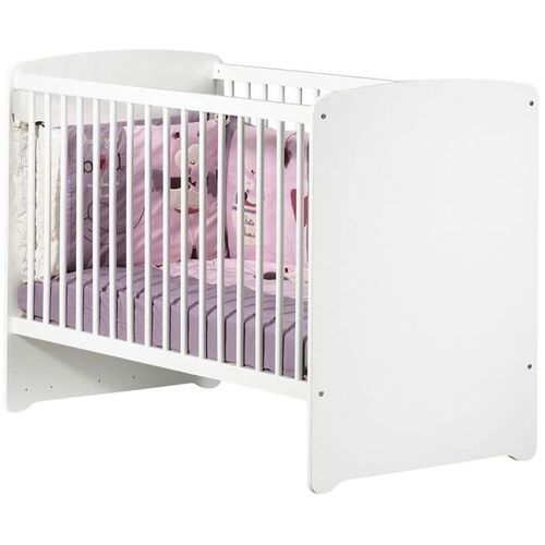 Chambre Bébé Duo Basic Boule: Lit 120x60, Commode à Langer - Babyprice - Blanc