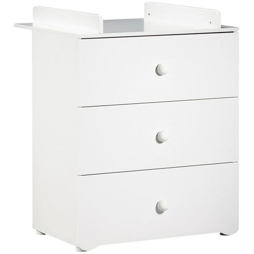 Chambre Bébé Duo Basic Boule: Lit 120x60, Commode à Langer - Babyprice - Blanc