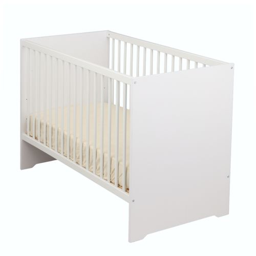 Chambre Bébé Duo Basic Boule: Lit 120x60, Commode à Langer - Babyprice - Blanc