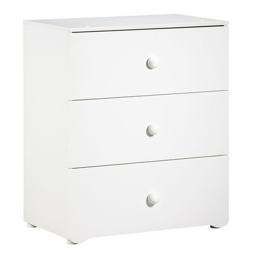 Chambre Bébé Duo Basic Boule: Lit 120x60, Commode à Langer - Babyprice - Blanc