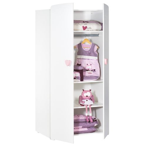 Chambre Complète Bébé Avec Lit à Barreaux, Commode à Langer Et Armoire 2 Portes