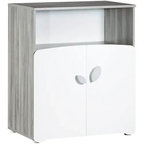 Chambre Bébé Trio Leaf: Lit 120x60, Commode à Langer Et Armoire - Babyprice - Blanc