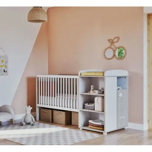 Lit Combiné - 120x60cm - Evolutif En 90x190cm - Babyprice Smile - Hetre