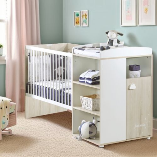 Lit Combiné - 120x60cm - Evolutif En 90x190cm - Babyprice Smile - Hetre
