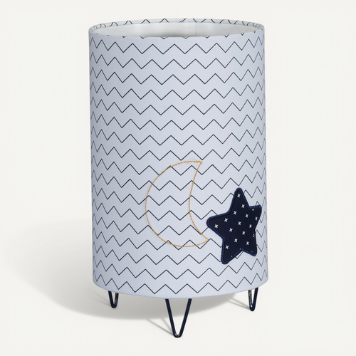 Lampe à Poser Pieds Métal En Coton Blanc