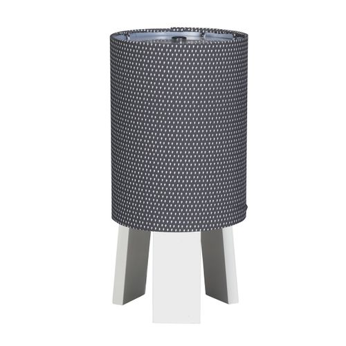 Lampe De Chevet Avec Pied En Coton Gris