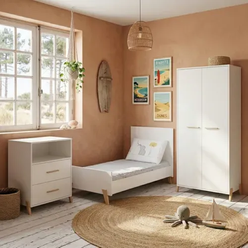 Joy - Commode 2 Tiroirs 1 Niche - Naturel