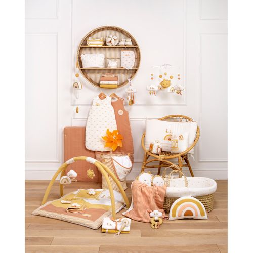 Protections De Barreaux De Lit 38x21 Cm En Coton Moutarde