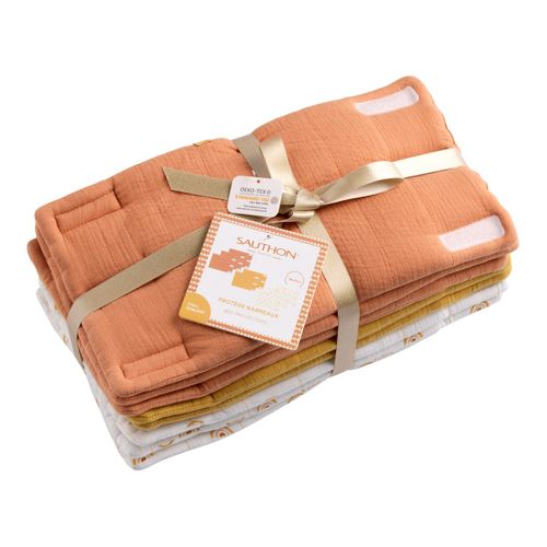 Protections De Barreaux De Lit 38x21 Cm En Coton Moutarde