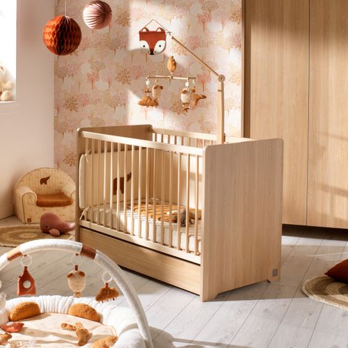Tiroir De Lit Bébé 120x60 Décor Bois Chêne Miel