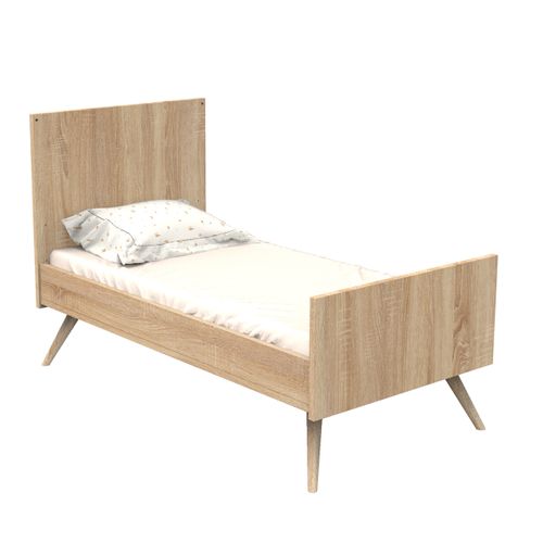Lit Bébé évolutif 140x70cm En Bois Marron